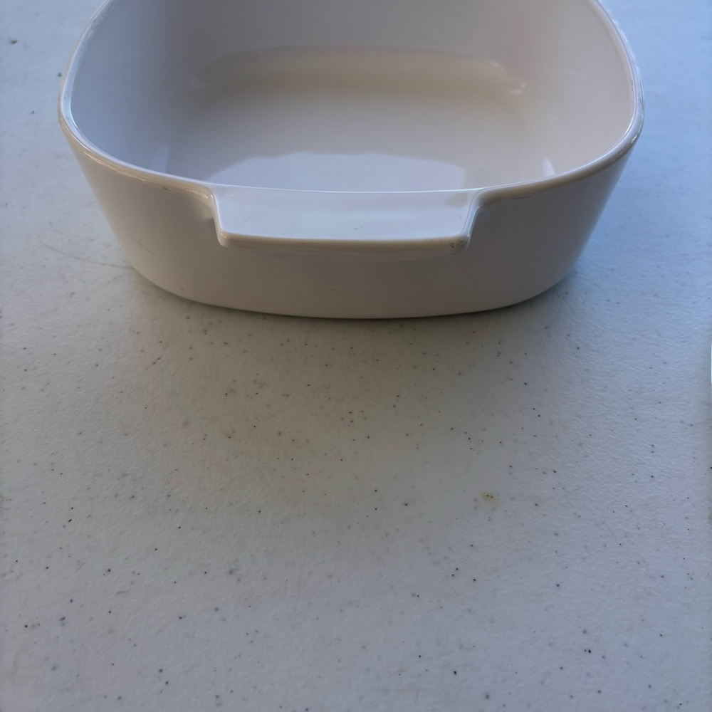 Corningware White Casserole Dish with Floral Design - Picture 3 of 8